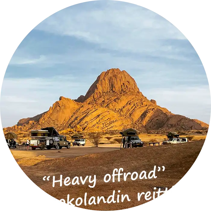 Namibia Heavy offroad Kaokolandin reitti